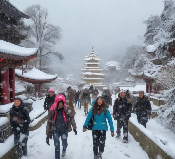 昆明冬日雪景，春城别样风情一日游